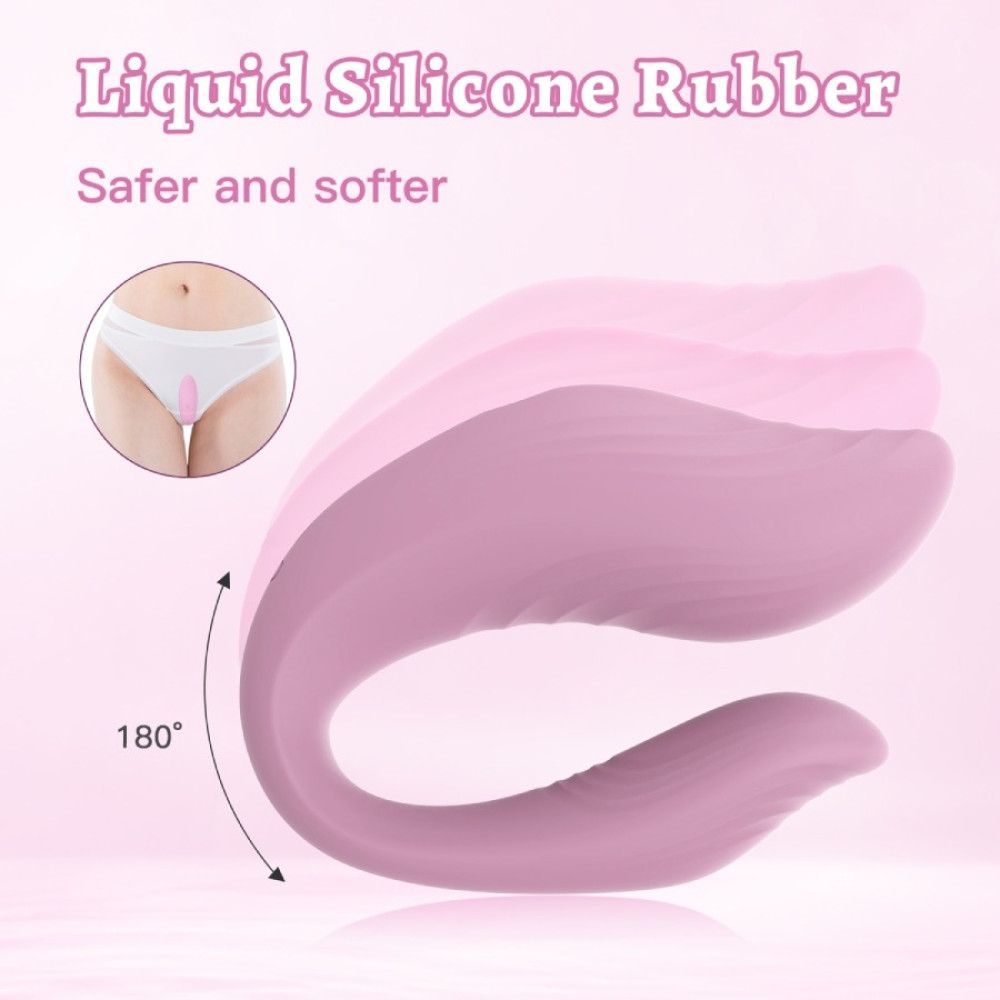 Вибратор для пар Every Night Toys Cosima с дистанционным управлением, розовый, 10 режимов