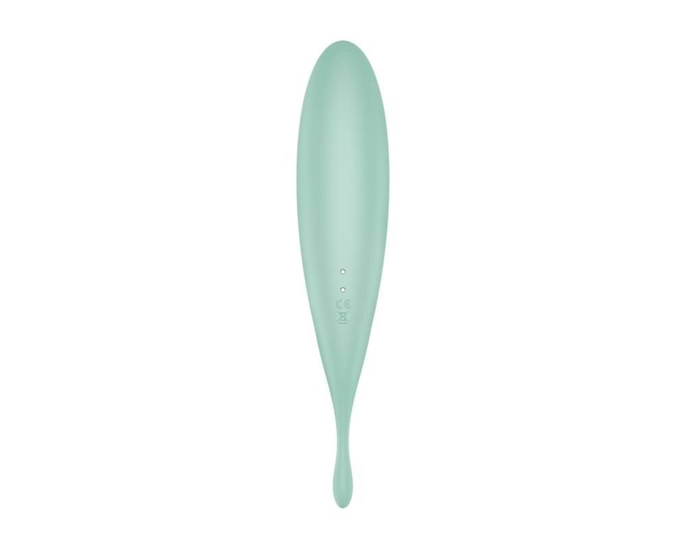Вібратор із хвильовою стимуляцією Satisfyer Twirling Pro з додатком, м'ятний