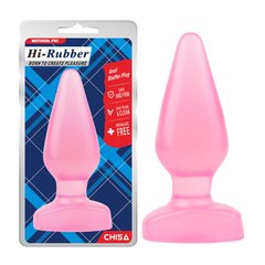 Большая анальная пробка Chisa Hi-Rubber Anal Stuffer Plug Pink
