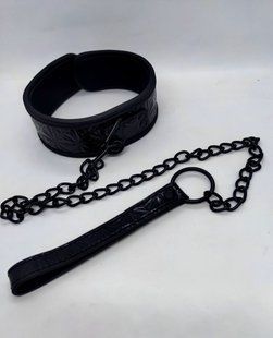 Нашийник з повідцем DS Fetish Collar with leash black iron