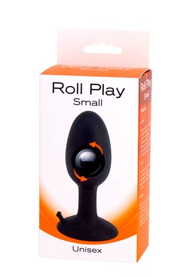Анальна пробка із внутрішньою кулькою ROLL PLAY SMALL BLACK