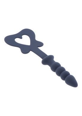 Силиконовая шлепалка с держателем в виде анальной пробки Taboom Silicone Supreme, синий