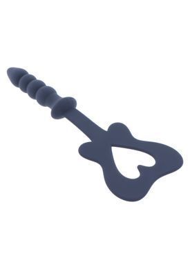 Силиконовая шлепалка с держателем в виде анальной пробки Taboom Silicone Supreme, синий
