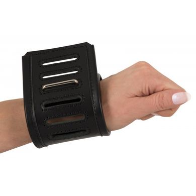 Чоловічі наручники Leather Wrist Restraints, black, S-L ZADO