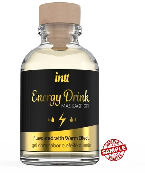 ТЕСТЕР/Массажный гель согревающий Intt Energy Drink (при покупке 10 ед., 1 тестер за 1 грн)