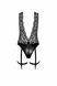 Боди сексуальное с глубоким декольте Noir Handmade Libido F297 черное, размер М