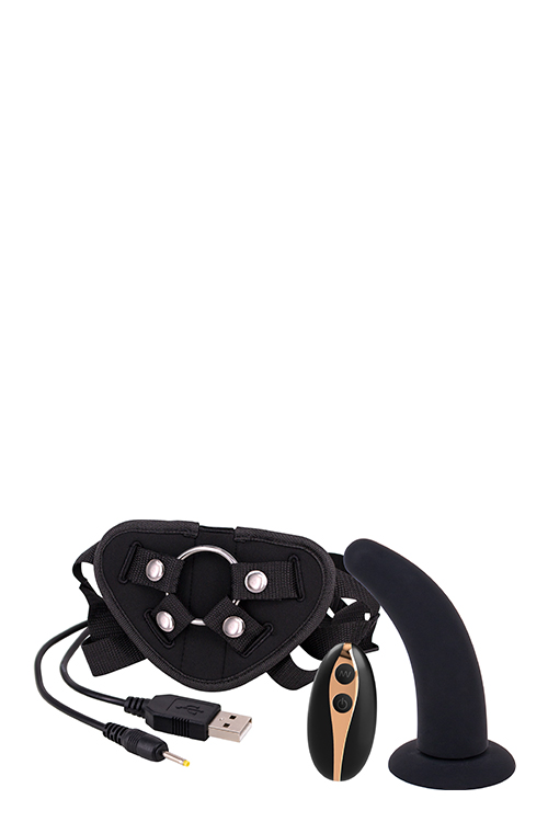 Dt51128 Страпон жіночий з пультом управління Seven Creations DILDO STRAP-ON BLACK