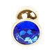 Анальная пробка с камнем Plug-Jewellery Gold PLUG- Dark Blue S