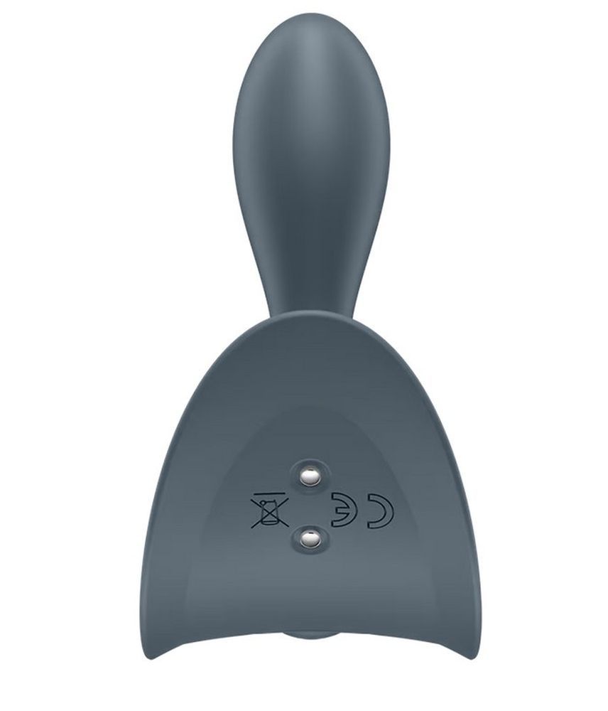 Тонкая, каплевидная пробка Satisfyer Booty Absolute Beginners 2 с вибрацией, серая