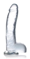 Фаломітатор реалістичний гігантський Jock Curve Toys, прозорий, 29 х 5.8 см