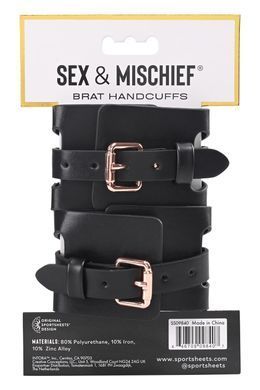 Наручники Sex and Mischief черные, 28 см