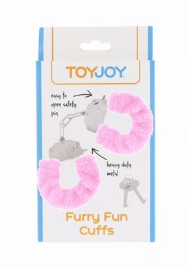 Наручники розовые с мехом Toy Joy Furry fan cuffs
