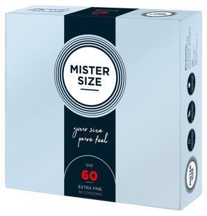 Презервативи ультратонкі латексні Mister Size 60 мм (ціна за упаковку 36 шт.)