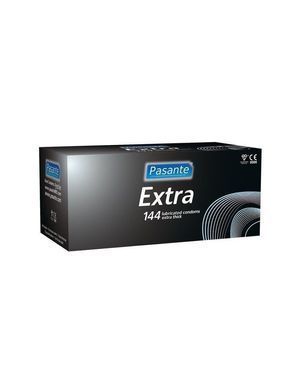 Презервативы утолщенные Pasante Extra с дополнительным лубрикантом (цена за упаковку, 144 шт.)