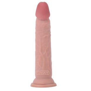 Фалоімітатор реалістичний з присоскою Toy Joy Deluxe Dual Density Dong, бежевий