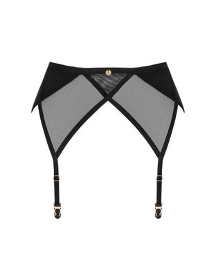 Пояс для панчох Obsessive Nesari garter belt, чорний, XS/S