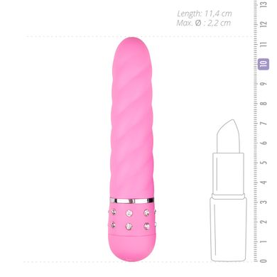 Вібратор рельєфний Love Diamond Vibrator рожевий, 11.4 см