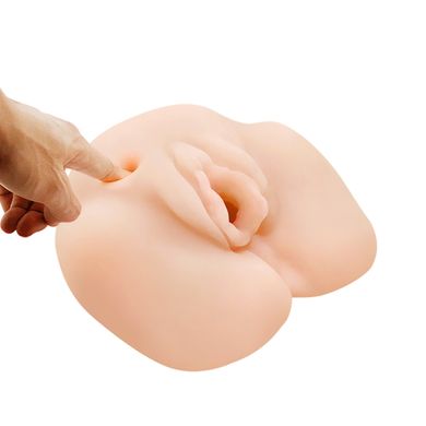 Мастурбатор реалистичный Baile Ultra Realistic Vagina, в виде вагины, с вибрацией,бежевый,15 х 14 см
