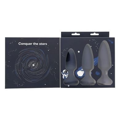 Набір анальних вібраторів, S, M, L, Dream Toys Startroopers Mars синій, 3 шт