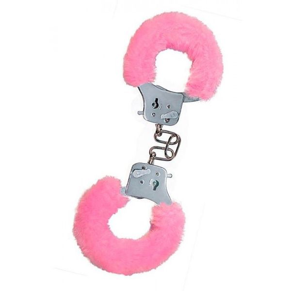 Наручники розовые с мехом Toy Joy Furry fan cuffs