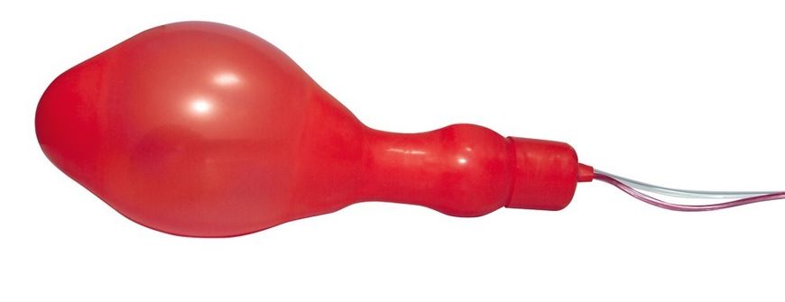 Анальный вибратор с накачкой Bad Kitty, красный, 15 х 3 см