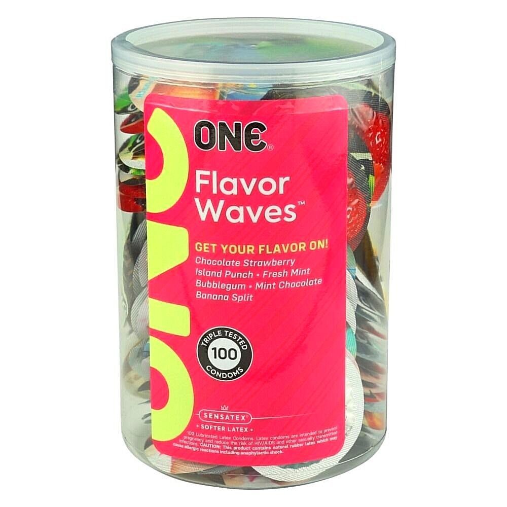 Набор оральных презервативов One Flavor Waves Fresh Mint со вкусом освежающей мяты (цена за 5 шт.)
