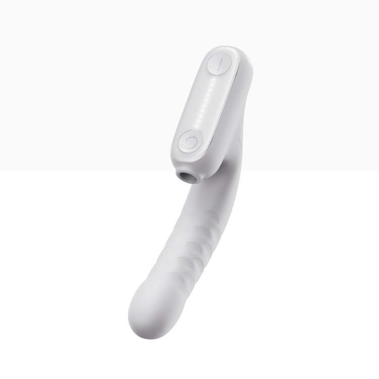 Безконтактний вібратор-стимулятор з фрикціями Qingnan No.7 Thrusting with Suction White