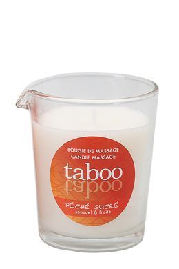 Масажна свічка для неї Ruf Taboo Peche Sucre з ароматом нектарину, 60 гр