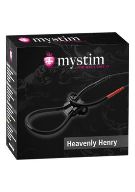 Лассо на пенис Mystim с электростимуляцией, черное