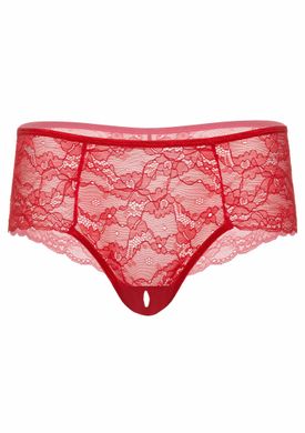 Мереживні трусики з відкритим доступом Daring Intimates Ella, червоний, S/M