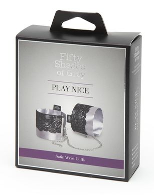 Наручники з атласної тканини Fifty Shades of Grey Play Nice з мереживом
