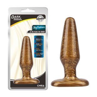 Анальна&nbsp;пробка Chisa&nbsp;Dark&nbsp;Muscle&nbsp;золотиста, L