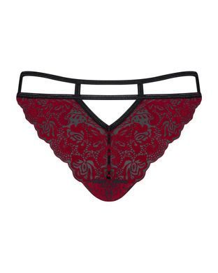 Трусики Obsessive Sugestina Bordeaux-Black S/M