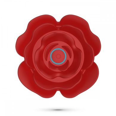 Анальная елочка Роза с вибрацией и ротацией Rosaline Crushious, с пультом, силиконовая, красная