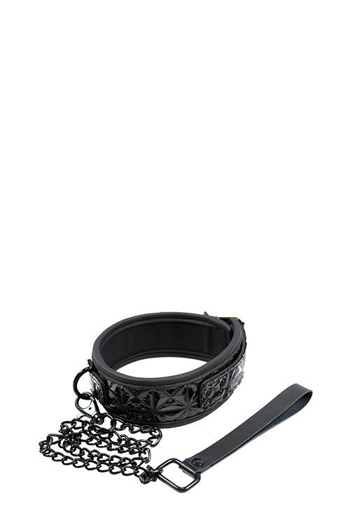 Нашийник з повідцем NS Novelties Sinful Black Collar