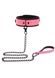 Ошейник с поводком светящийся в темноте Taboom Glow In the Dark Collar and Chain Leash, розовый