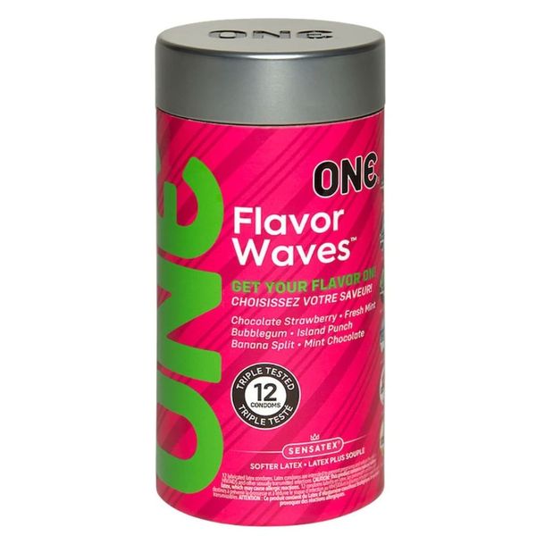 Набор презервативов с разными вкусами ONE Flavor Waves (цена за упаковку 12 шт)