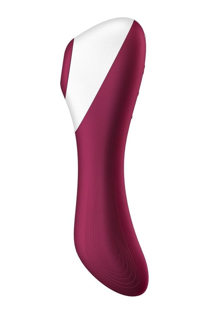 Вакуумний кліторальний стимулятор із вібрацією Satisfyer Dual Crush бордовий