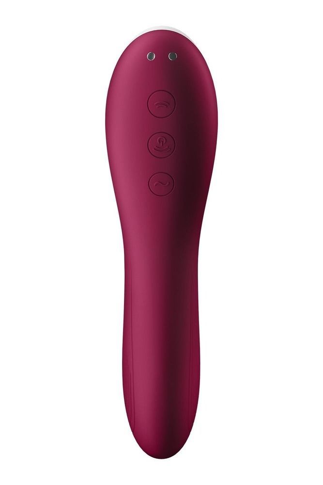 Вакуумний кліторальний стимулятор із вібрацією Satisfyer Dual Crush бордовий