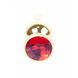 Анальная пробка с красным камнем Plug-Jewellery Gold BUTT PLUG- Red
