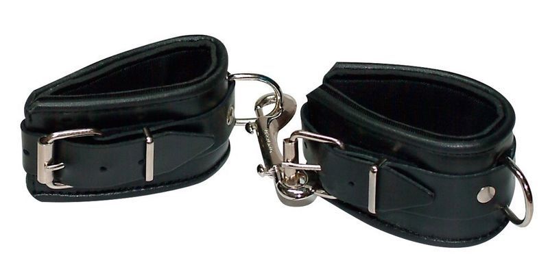 Наручники кожаные Zado FETISH Leather Cuffs с мягкой подкладкой внутри, черные