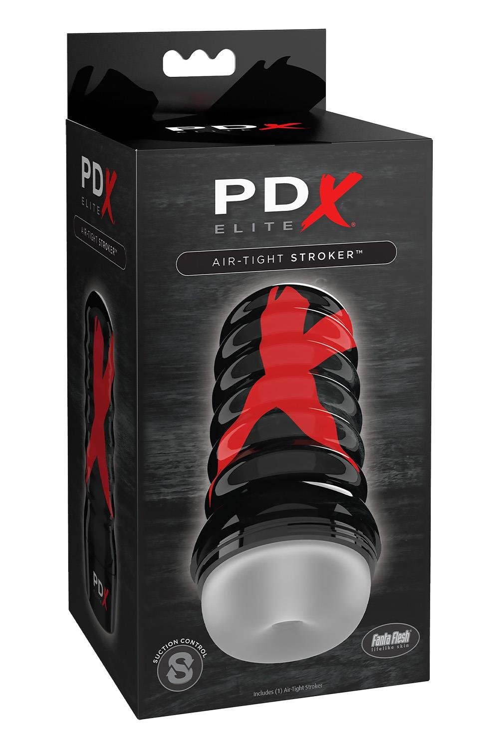 Мастурбатор нереалістичний Pipedream PDX Elite у чорній колбі, 19.1 см