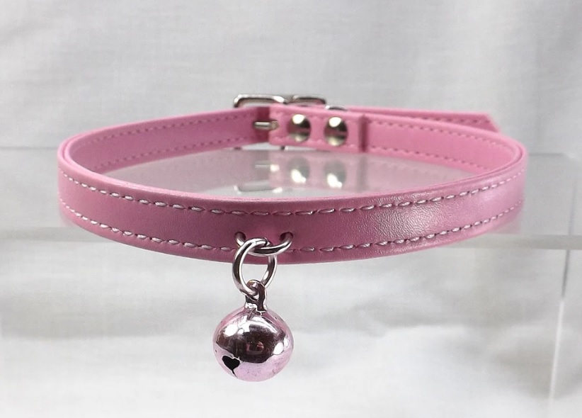 Нашийник з дзвіночком DS Fetish Collar rose with bell