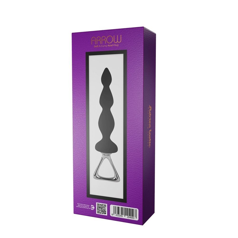 Анальний стимулятор-ялинка Adrien Lastic Arrow з металевим утримувачем, чорний