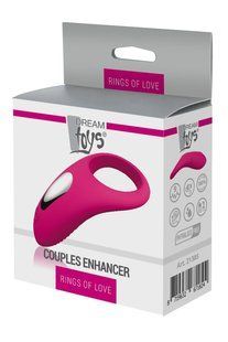 Эрекционное виброкольцо DreamТoys Rings Of Love силиконовое, розовое