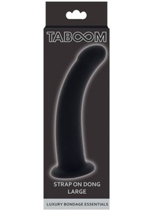 Фаллоимитатор страпон Taboom Strap-On Dong Large черного цвета, 16 см х 3.8 см