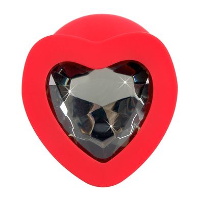 Анальная пробка с кристаллом в виде сердца You2Toys, красная