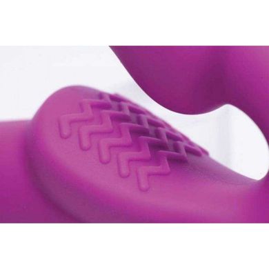Безремневой страпон с вибрацией, фиолетовый, 15.2 х 3.8 см