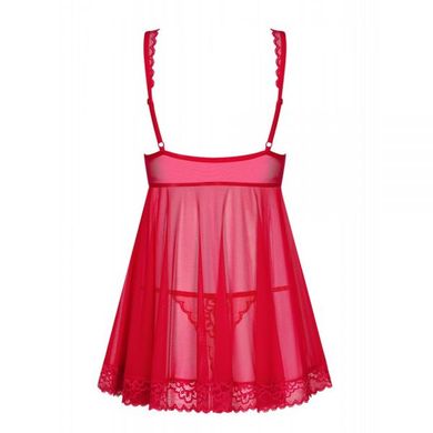 Бебидолл Obsessive Rougebelle babydoll & thong red S/M