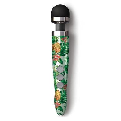 Массажер-микрофон Doxy Die Cast 3R Wand Vibrator Pineapple, с ананасами, зеленый